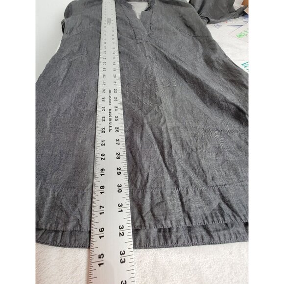 Sunhee Moon Womens Split Neck Shift Tunic Dress/Top Size 1 Gray Half-Sleeve - Picture 8 of 8